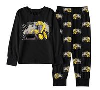 Générique Pyjama pour Garçons Ensemble Deux Pièces, Ensembles pour garçons Pyjamas d'hiver Manches Longues Pantalon imprimé Dessin animé Alien Excavator vêtements Enfants décontractés détente