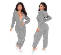 Générique Pyjama Sexy Combinaison Pyjama Femme Polaire Onesies À Capuche Moelleux Combinaison Une PièCe En Flanelle Chaude En Loungewear VêTements D'IntéRieur Une PièCe