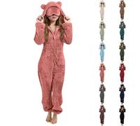 Générique Pyjama Une pièce en Polaire pour Enfant. Pyjama à Capuche en Polaire de Couleur Unie pour Un Confort Optimal.