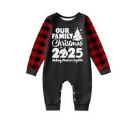 Générique Pyjamas De Noel Famille Pyjama Assorti Noël Femme Grande Taille Costume Fille Bébé Ensemble Habits Cadeau Tenue (Bebe,Gris,18-24 Mois)