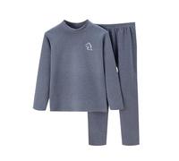 Générique Pyjamas pour Filles Garçon,Tenue décontractée Pyjama en Coton Loungewear décontracté Tenue Col Rond Pantalon Restez au Chaud Hiver Vêtement de Nuit 2-10 Ans