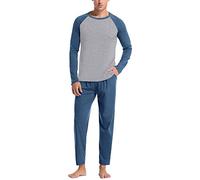 Générique Pyjamas - Pyjama Homme Coton Mens Soft Home Solid Color Shirt Pantalon Pyjama Set Home Service Two Piece Set (Navy XXL)