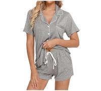 Générique Pyjashort Femme Ensemble Short Rains Impermeable Vêtements De Nuit Satin Veste Noire Pyjama Ete Été Court Cire Cheveux Soie Vêtement Anti Pluie
