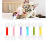 Générique Q Tip Cat Toy, Giant Qtip Cat Toy Set with Catnip, Soft Plush Kittys QTip Amusement with Catnip, Sturdy Teething Chewtoy, Interactive Kitty Kick Sticks (6pcs*A)
