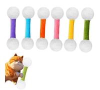 Générique Q Tip Cat Toy, Soft Plush Kicker Toys, Interactive Kitty Kick Sticks for Cat Lovers Gift, Sturdy Teething Chew, Big Qtip,Tiny Cat Obsessed (6pcs)