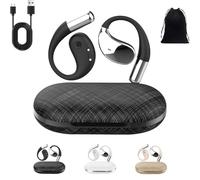Générique Q39 AI Translation Clip-on Bluetooth Earphones, Q39 AI Earbuds Translate, Real Time Open Ear Headphones, Translator Earbuds Fit iOS Android Ideal for Travel Business Learning (Black)