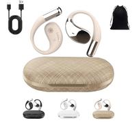 Générique Q39 AI Translation Clip-on Bluetooth Earphones, Q39 AI Earbuds Translate, Real Time Open Ear Headphones, Translator Earbuds Fit iOS Android Ideal for Travel Business Learning (Gold)