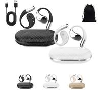 Générique Q39 AI Translation Clip-on Bluetooth Earphones, Q39 AI Earbuds Translate, Real Time Open Ear Headphones, Translator Earbuds Fit iOS Android Ideal for Travel Business Learning (Black+White)