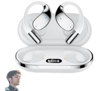 Générique Q39 AI Translation Clip-on Bluetooth Earphones, Real-Time Wireless Echosene Translation Earbuds with 144 Languages and Built-in Music & Call for Travel Business (White)