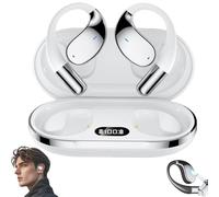 Générique Q39 AI Translation Clip-on Bluetooth Earphones, Supporting Language Translation for Over 134 Countries, Ultra-Long Battery Llife, Intelligent Noise Reduction, for Travel, Study (White)