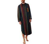 Générique Qamis Arabe Manches Longues Homme | Thobe Caftan pour Hommes Chemise Arabe Homme Caftan Unique,Robe De Priere Homme Musulman RéTro Outdoor Tunique Abaya Longue Homme Top Turn-Down Collar
