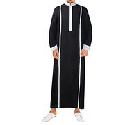 Générique Qamis Emirati Homme pour Printemps éTé,Automne Manches Longues - Confection De Dubai VêTement Traditionnel De Luxe - Abaya pour Homme Musulman Chemise Tendance Chemise Longue Arabe