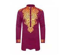 Générique Qamis Homme Pyjama Kurta pour Homme - Chemise Indienne Traditionnelle - Vêtements Indiens musulmans - Vêtement de fête Indienne - Vêtement à Manches Longues - Vêtements Arabes
