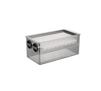 Générique QL Supply Co Boîte de Fabrication de Glace Semi-Automatique Universelle, 1 pièce, for réfrigérateur Domestique Portable, tiroir, Machine à glaçons 28.3x14.5x12.5cm(Gris)