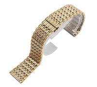 Générique QL Supply Co Bracelet de montre en acier inoxydable 14 mm, 16 mm, 18 mm, 20 mm, 22 mm, accessoires for montres à quartz, bracelet de montre L4(Silver and gold,16mm)