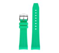 Générique QL Supply Co Bracelet de Montre en Caoutchouc et Silicone for Bracelet de Bracelet à Motif tissé de Sport étanche à extrémité incurvée 22 mm (Cyan)