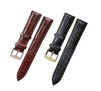 Générique QL Supply Co Bracelet de Montre en Cuir texturé lézard Tendance avec Boucle ardillon for Femme et Homme 12 mm, 14 mm, 16 mm, 18 mm, 20 mm, 22 mm, 24 mm(Brown Rosegold,14mm)