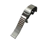 Générique QL Supply Co Bracelet en Acier Inoxydable Solide, Maille métallique de 20mm 22mm for Bracelet de Montre Poli brossé épais, Bracelet Universel(Silver-Brushed,22mm)