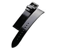Générique QL Supply Co Bracelet en cuir véritable vintage brillant 18, 20, 22 mm, noir, attaches à dégagement rapide, bracelet souple et ultra fin
