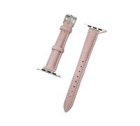 Générique QL Supply Co Tiny PU Leather Strap for Band 38/40/41/42/44/45/46/49mm Women Pattern Wristband for 1-10 SE 2(Rose,38 40 41 S10-42MM)