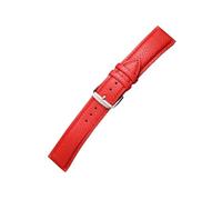Générique QL Supply Co Watchbands Men's and Women's Pin Buckle Leather Watch Strap 12mm 14mm 16mm 18mm 20mm 22mm Watch Band (Red,14mm)