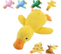 Générique Quacking Duck Toy for Dog, Quacking Duck Toy for Dog, Durable Plush Chew Toys with Sounds, Stuffed Plush Calming Ducks Dogs Toys for Indoor Puppies and Senior Pups (Yellow,Large)