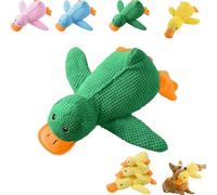 Générique Quacking Duck Toy for Dog, Quacking Duck Toy for Dog, Durable Plush Chew Toys with Sounds, Stuffed Plush Calming Ducks Dogs Toys for Indoor Puppies and Senior Pups (Green,Medium)