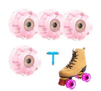 Générique Quad Roller Skate Wheels - 2.28x1.26in PU Wheels, 82A Hardness, Magnetic LED Glow | Stylish Indoor Skating Whees for Roller Skates, Smooth Glide, Comfort Stability, Fun Skating Accessories