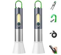 Générique Quantifyn Zoomable LED Flashlight with Hooks, Traittion Flashlight, 4 Lighting Modes,800ma Large Capacity Battery, Waterproof (flashlight2pcs)
