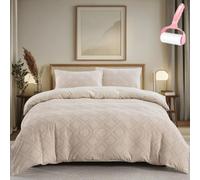 Générique Queen Comforter Set 3 Pieces Bed in a Bag, Elegant Checkered Geometric Pattern Bedding Set, Modern Simple Soft Cozy Comforter Sets for All Season