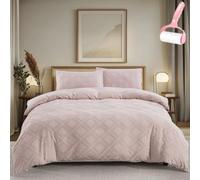Générique Queen Comforter Set 3 Pieces Bed in a Bag, Elegant Checkered Geometric Pattern Bedding Set, Modern Simple Soft Cozy Comforter Sets for All Season