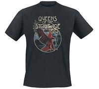 Générique Queens of The Stone Age Eagle Homme T-Shirt Manches Courtes Noir L, 100% Coton, Regular/Coupe Standard