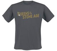 Générique Queens of The Stone Age Metallic Logo T-Shirt Manches Courtes Anthracite L
