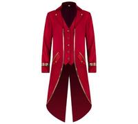 Générique Queue de pie d'Halloween pour hommes | Deluxe Tailcoat Gothique Victorien Cosplay Frock | Costume médiéval Tailcoat Frock pour Cosplay Mascarade