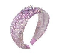 Générique Qui Change De Couleur scène Chant Danse fête Paillettes Cheveux Accessoires pour Femmes et Filles Écharpe Anniversaire Violet (Purple, One Size)
