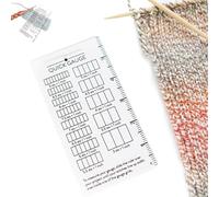 Générique Quick Gauge Ruler for Knit and Crochet, Knitting Gauge Measuring Tool, No Counting Required, Transparent Grid, Easy to Understand, Suitable for Sewing and Crochet (1PCS)