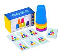 Générique Quick Stack Cups - Quick Stacking Cups, Stacking Cup Game for Kid, Colorful Stack CupP, Intelligence & Response Training, Flying Stacks Cup Parent-Child Interactive Game Party Competition