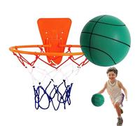 Générique Quiet Basketball Silent Training Ball Set - Low Noise Hoop Game for Indoor Play | Soft Foam Bounce Ball with Wall Mounted Ring, Apartment Friendly Sports Practice Equipment for Home Gym