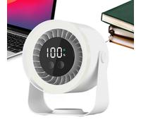 Générique Quiet Desk Fan, Silent 10-Speed Cool Fan, 8 Inches Rechargeable Low Noise Air Circulator with Usb Charging, Desktop Blower for Living Room, Rv Dorm, Camping, Trips, White