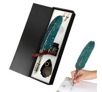 Générique Quill Pen Set - Decorative Drawing Pen, Vintage Writing Supplies, | For Writers Authors Readers Painters Students Teachers Journal Keepers Collectors Artists Birthday