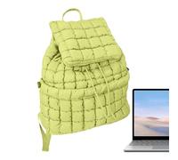 Générique Quilted Backpack, Nylon Puffy Bag, Lightweight Stylish Daypack, Versatile Design, Travel Carry Pack Padded Straps Pockets, for School, Hiking, Gym, Work, Travel, Vacation