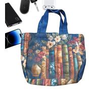 Générique Quilted Tote Bag For Women Book-Inspired Design Everyday Handbag