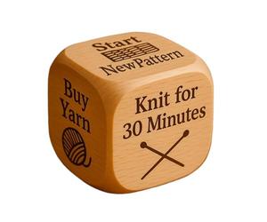 Générique Quilter's Dice Decider - Wooden Decision Dice with 6 Engraved Sewing Tasks | Art Craft Sewing Accessory for Friends Professionals Women Sewers Family Mother Grandmother Enthusiasts