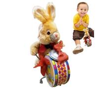 Générique Rabbit Clockwork Toy | Plush Animal Clockwork Toy | Realistic Electric Animal Robot Model for Easter Kid Children Boys Girls