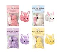 Générique Rabbit Craft Kit - Easter Bunny Project | 8x6x10cm Plush Animal with Cute Function, Pink White Violet Yellow Toy with Classroom Use, Kids Activity, Party Favor for School