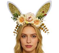 Générique Rabbit Ears Decorations Supplies -Easter Bunny Ears,Glitter Cartoon Cute Cosplay Decoration | Glitter Soft Adjustable Cute Cartoon For Cosplay Photo Booth Birthday Makeup Christmas Party