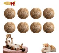Générique Rabbit Fur Ball Cat Toy, Soft Fluffy Cat Toy Ball, Furry Catnip Balls - Soft, Washable & Fun to Chase for Bunny Kicks & Chase Games, for Indoor Exercise Bonding (8pcs)