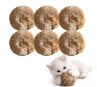 Générique Rabbit Fur Balls Toys for Cats, Fluffy Cat Balls Soft Fuzzy Balls for Kitty Pets Kitten Chase Quiet Play, Indoor Exercise & Bonding (6Pcs)