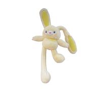 Générique Rabbit Plush, 11inch Easter Bunny, Pull-Up Toy Pendant, Stuffed Animal Keychain, Cute Decorative Gift for Birthdays Holidays Kids Bags Party Basket Fillers, 11.81x3.94x2.36 inches