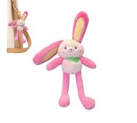Générique Rabbit Plush, 11inch Easter Bunny, Pull-Up Toy Pendant, Stuffed Animal Keychain, Cute Decorative Gift for Birthdays Holidays Kids Bags Party Basket Fillers, 11.81x3.94x2.36 inches